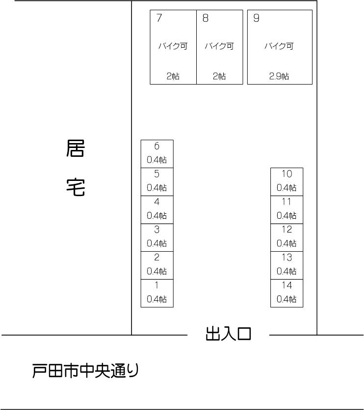 レンタルスペースi 中央通りB店の配置図