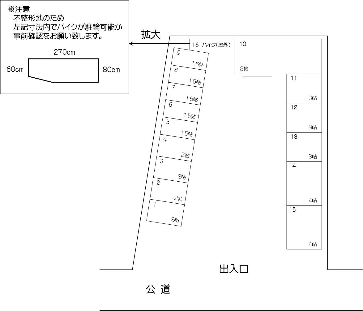 朝霞田島店の配置図